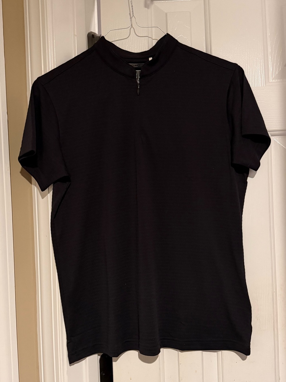 adidas Black Short-Sleeve Zip Mandarin Collar Tee for a Modern Sports Look